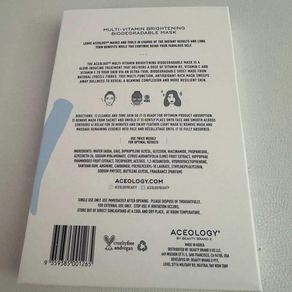 Aceology Multi-Vitamin Brightening Mask - Picture 2 of 8